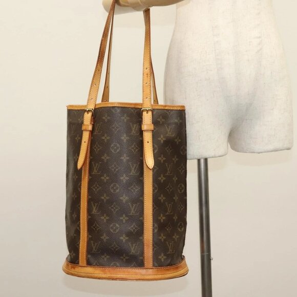 LOUIS VUITTON Monogram Bucket GM Shoulder Bag M42236 LV Auth 138021 - Picture 1 of 16